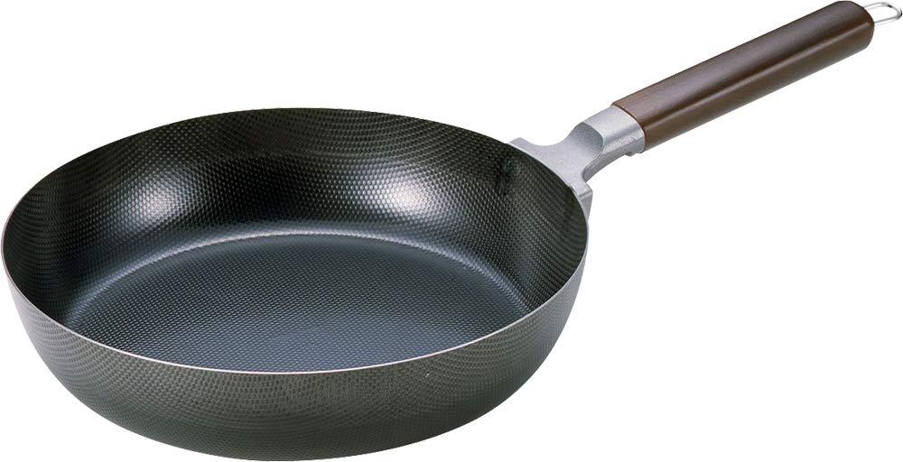Shimomura Planning Frying Pan 26cm Embossed Iron 22123 Black Double-sided