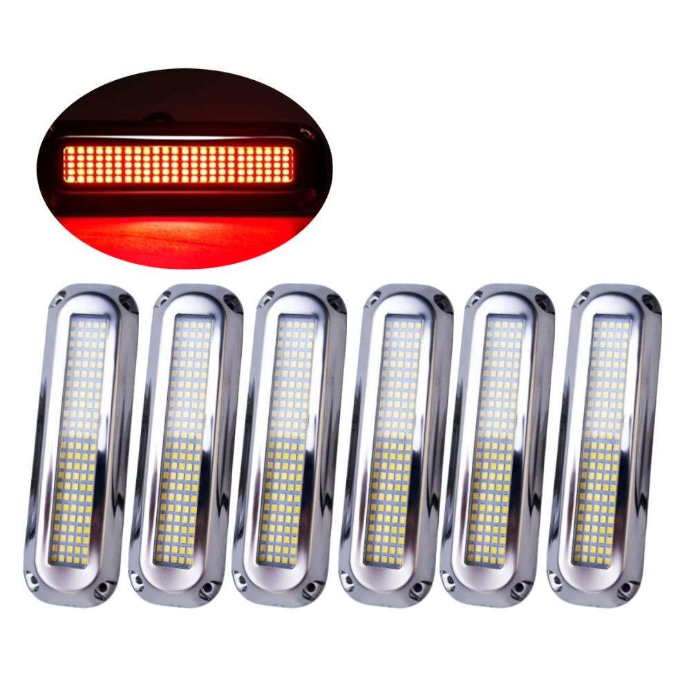 6PCS Underwater Boat Lights 120LED Submersible Navigation Lights 12v/24v  Led Waterproof Boats Lighting Yacht Marine Accessories