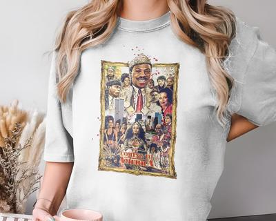 Винтажная футболка Coming to America V4 Натуральная и детская футболка киноплакат ретро винтаж Хлопок Мужская Женская подарок