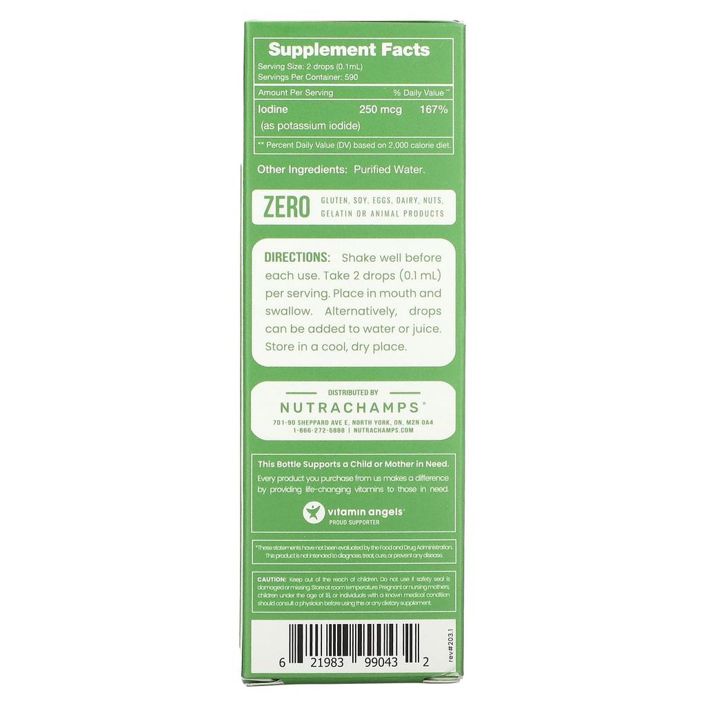 Iodine Liquid Drops, Unflavored, 60Ml (2Fl Oz)