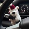 Car Pendant Kawaii Dog Doll Ornaments Car Wiper Turn Signal Switch Decoration Puppy Plush Doll Clutch Pendant Car Interior Decor