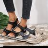 New Large-sized Casual Sandals for Women's Sports Velcro One-line Fish-mouth Shoes