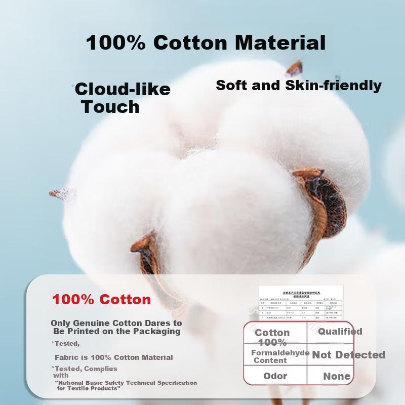 Miiow Disposable Bedding Set 4-Piece Pure Cotton Sheet Duvet Cover Pillowcase Hotel Travel Thickened Anti-Dirt