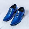 Fashion Fashion Men's Wedding Dress Patent Leather Shoes Male Gold Blue Black Prom Punk Rock Homecoming  Oxfords Footwear Zapatos Hombre