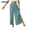 Women's Summer New Fashion All In One Slim High Waist Slit Loose Casual Yoga Pants