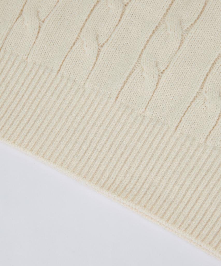 ORIGINALDAY Oversized Round Cable Knit Ivory