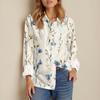 Women's Shirt Blouse Print Button Long Sleeve Casual Basic Shirt Collar Regular Top