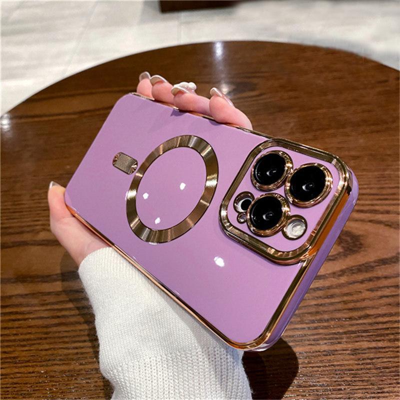 Для iPhone 16 Pro Max роскошный магнитный квадратный чехол для телефона с рамкой для iPhone 11 12 13 14 15 Plus защитный чехол для объектива