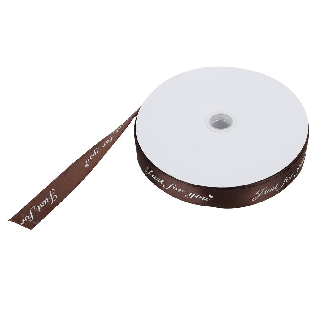 Printing Satin Ribbon Personalized Christmas Xmas Ribbons for Holiday DecorationsCoffee