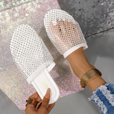 Повседневные женские полушлепанцы с дышащей сеткой, на низком каблуке, плетеные, новый летний летний рыбак нет
