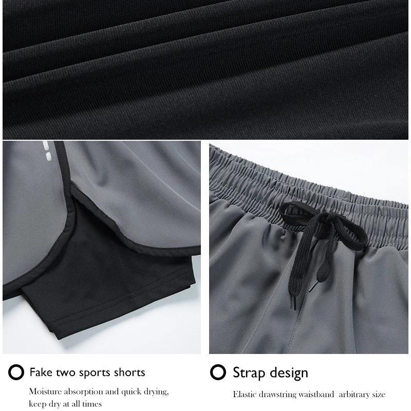 (М-6XL)2 в 1 быстросохнущие спортивные шорты мужские баскетбольные гоночные марафонские беговые фитнес-шорты антиэкспонированные плавки BB318