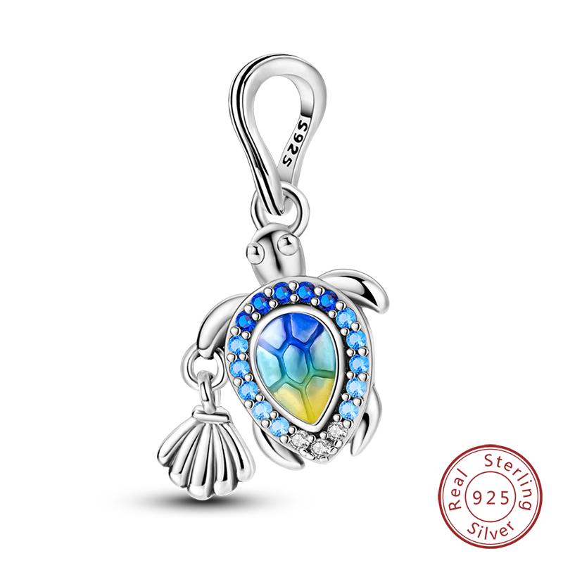 100% Медь Бабочка Фея Мечта Океан Ракушка Жемчужина Русалка Морская Черепаха Подсолнух Шармы Бусины Подходят для Браслетов Qikaola