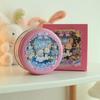 Оригинальная маленькая круглая жестяная банка Lulu Bunny для печенья, бисквитов и конфет.