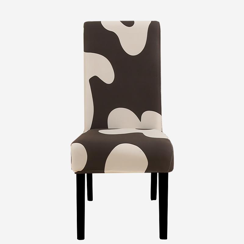 Чехлы на стулья с принтом, эластичные чехлы на кухонные сиденья, эластичные чехлы на стулья из спандекса для столовой, свадебного отеля, банкета, моющиеся, 1 шт.