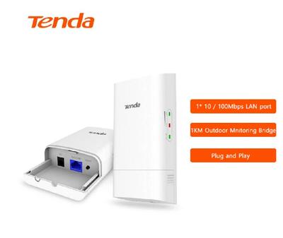 (Наравне)Tenda O1-5G 1KM 5 ГГц Наружный CPE Беспроводной 9 дБи WiFi Репитер Усилитель Маршрутизатор Точка доступа с POE Адаптером постоянного тока(2 шт.)
