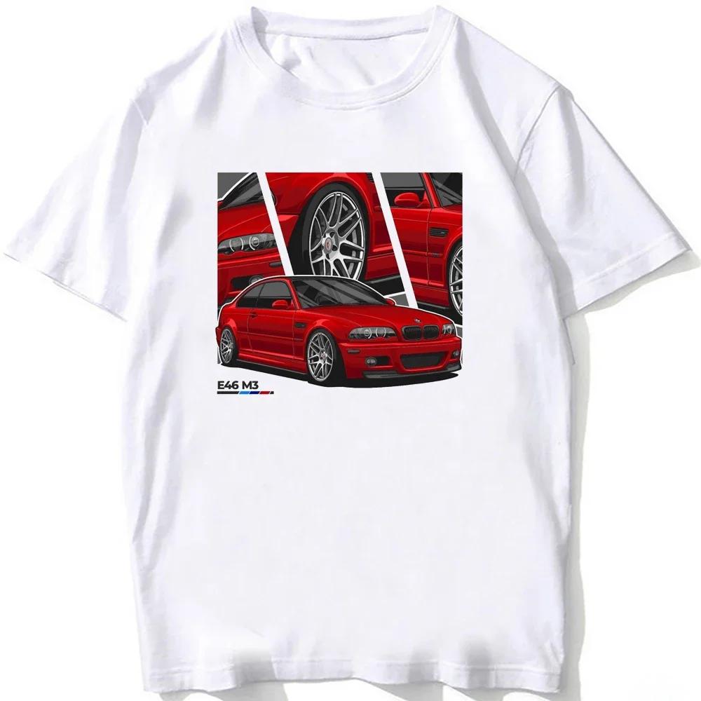 Retro Germany EUDM - E34 M5 Tshirts Summer Men Short Sleeve Old Legend E30 M3 Classic Car T-Shirt Boy Casual Tops Man White Tees
