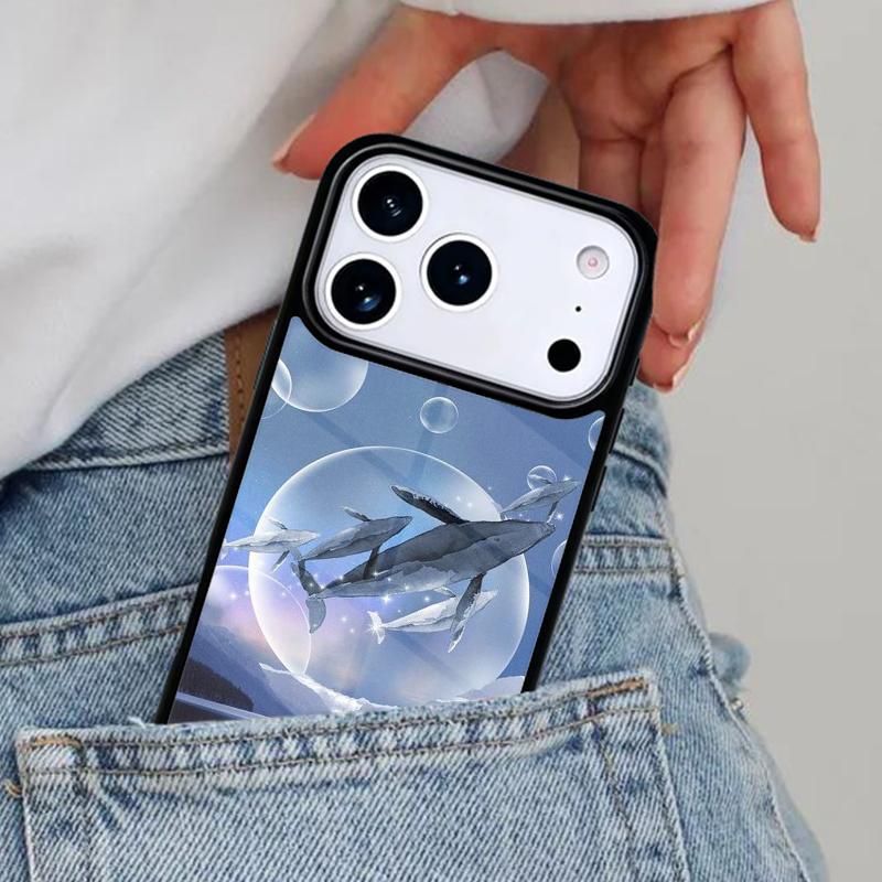 Красивый рисунок Синего кита Мягкий чехол для телефона для iPhone 16e 15 14 13 12 17 Pro Max Plus Air 17pro Чехол Coque
