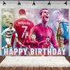Spanish Football Player Theme Party Decoratiaons Soccer Star Balloon Set Boy Birthday Party Supplies Cr&7 Backdrop Banner Props
