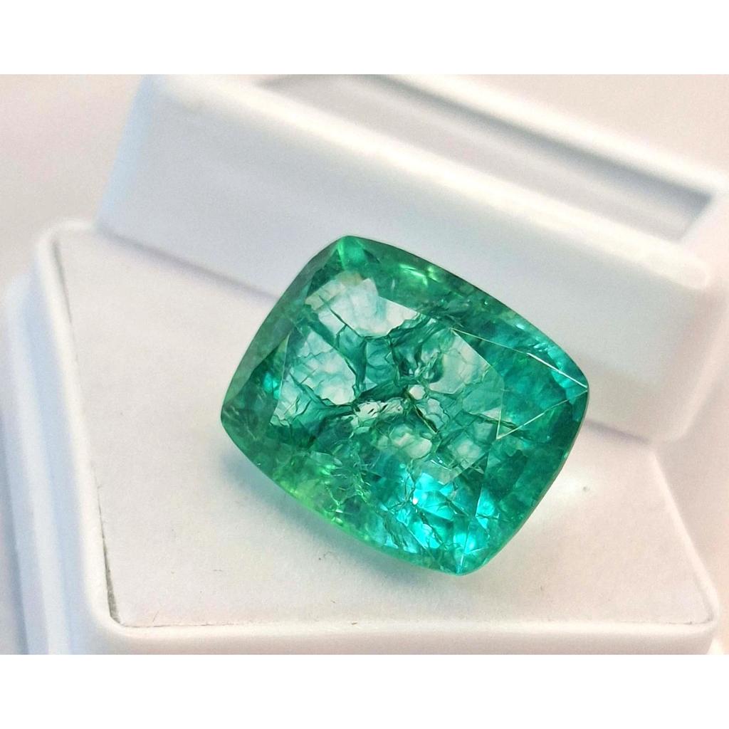 Colombian Emerald Green Natural 9-11 Ct Cushion Cut Fabulous Loose Gemstone