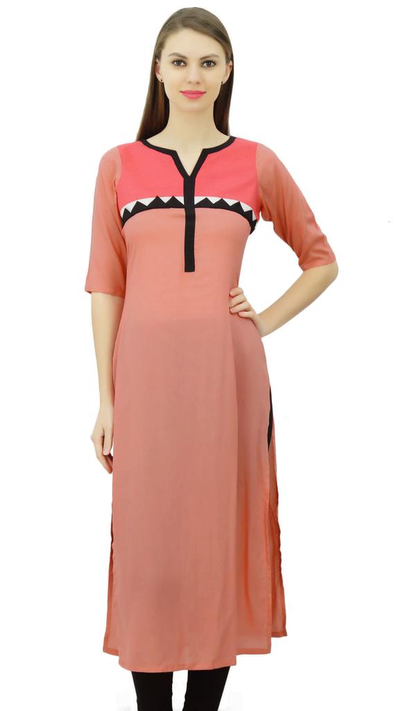 Phagun Женская однотонная Курта Дизайнер Курти Повседневная официальная туника Блуза