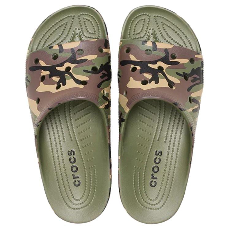 Crocs Субботние устойчивые к истиранию шлепанцы-слайдеры Мужские Армейский зеленый 213312-3TC