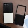 Однотонный кожаный чехол с узором «ли Чи» для Samsung Z Flip 7 flip7 Flip 6 Galaxy Z Flip 6 5 4 3 Защита камеры Чехол