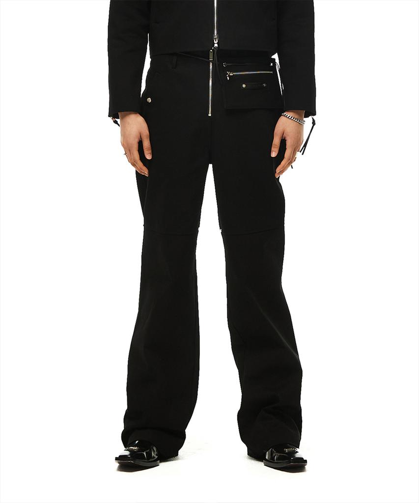 MORE THAN BLACK Rivet Pouch Pants