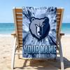 Custom Name Beach Towel Grizzly Marks Logo Design Beach Towel, Soft Microfiber, Gift for Her/Him, Birthday, for Pool, Beach, Travel, Fan gifts