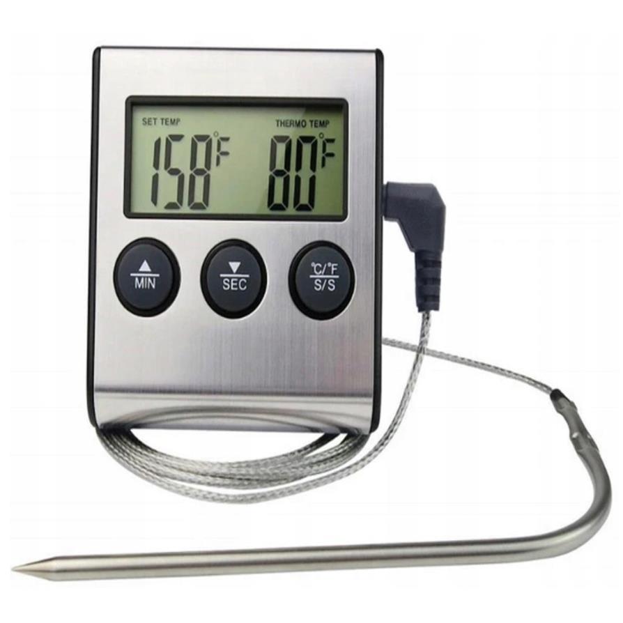 Electronic LCD Digital Baking Kitchen Thermometer with Probe and Timer