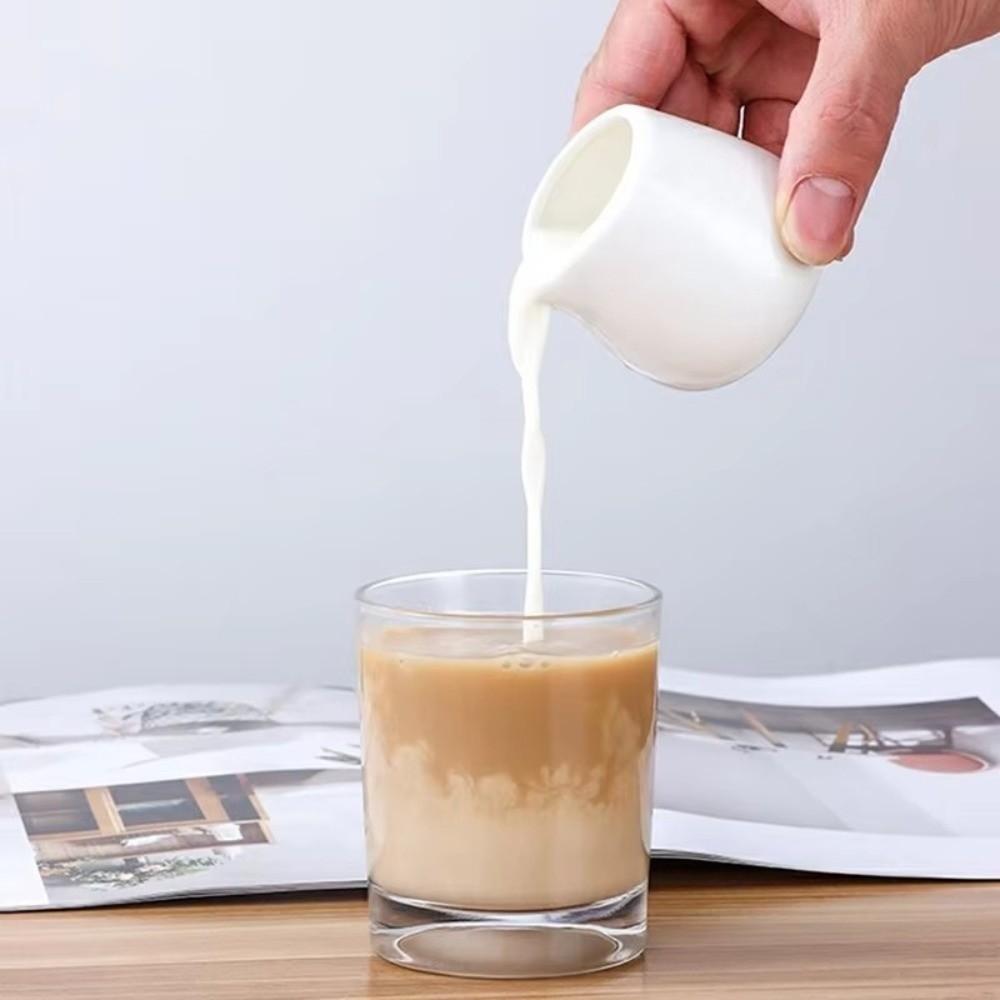 1pc Single Unit Ceramics Creamer Container White Color Ceramics Cup Pitcher Tableware Use