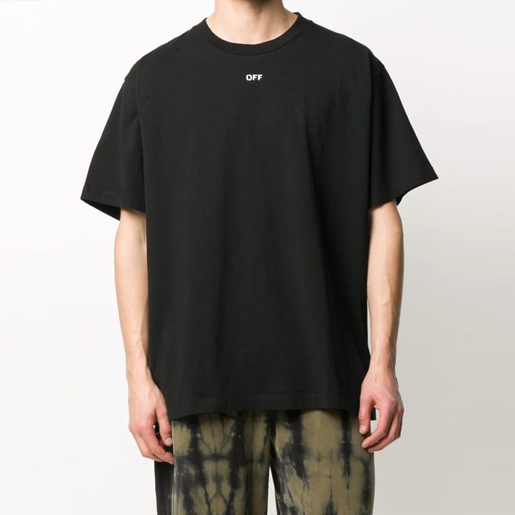 OFF WHITE Футболка с трафаретным логотипом OMAA038E20JER0031001