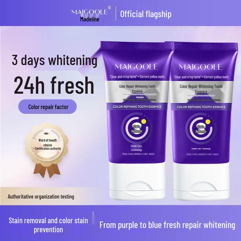 K-Total Purple Light Toothpaste Whitening Essence for Fast Stain & Yellow Removal