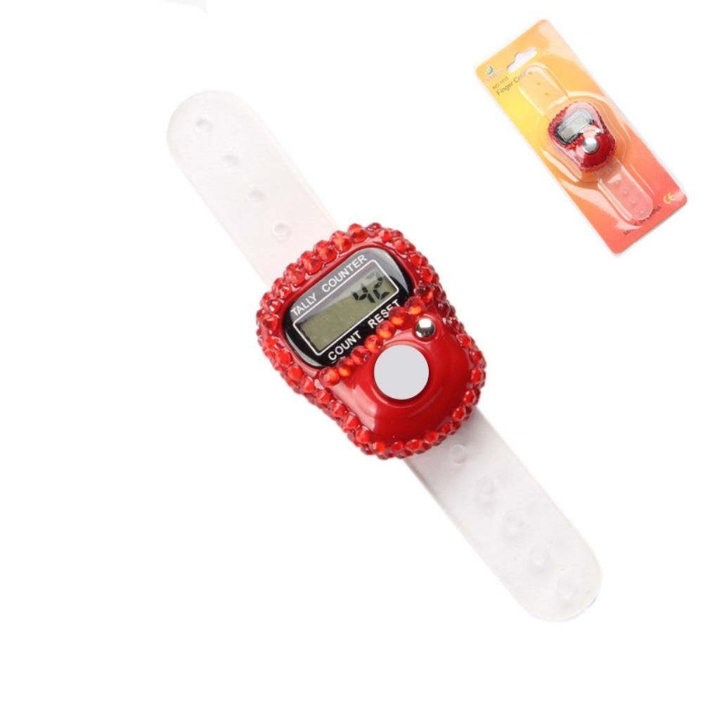 Diamond Decor Ring Counter Adjustable Strap Finger Tally Counter Inventory Count