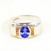 Tanzanite Oval Cut Gemstone With 925 Sterling Silver Ring For Men's #B690 JL375688172140