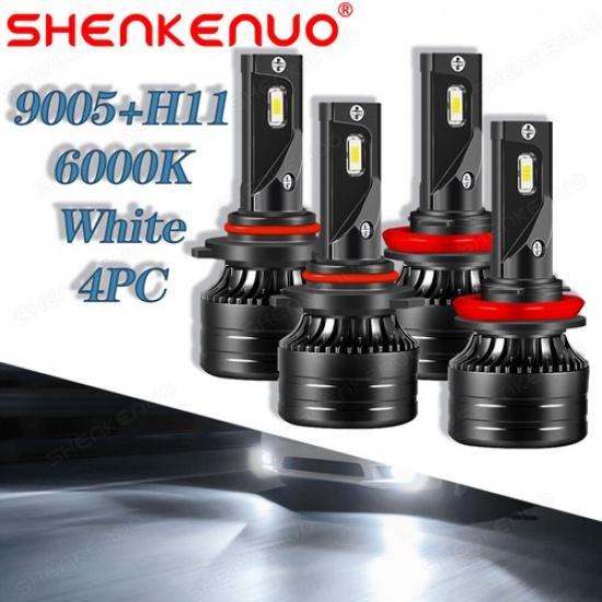 Для Ford Transit-150 2015 2016-2019 Светодиодные лампы для фар Дальний/Ближний свет Белый 4x