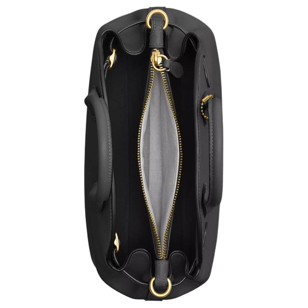 Coach Женская сумка через плечо на одно плечо Empire Carryall из кожи Средняя Черная CU066-B4BK