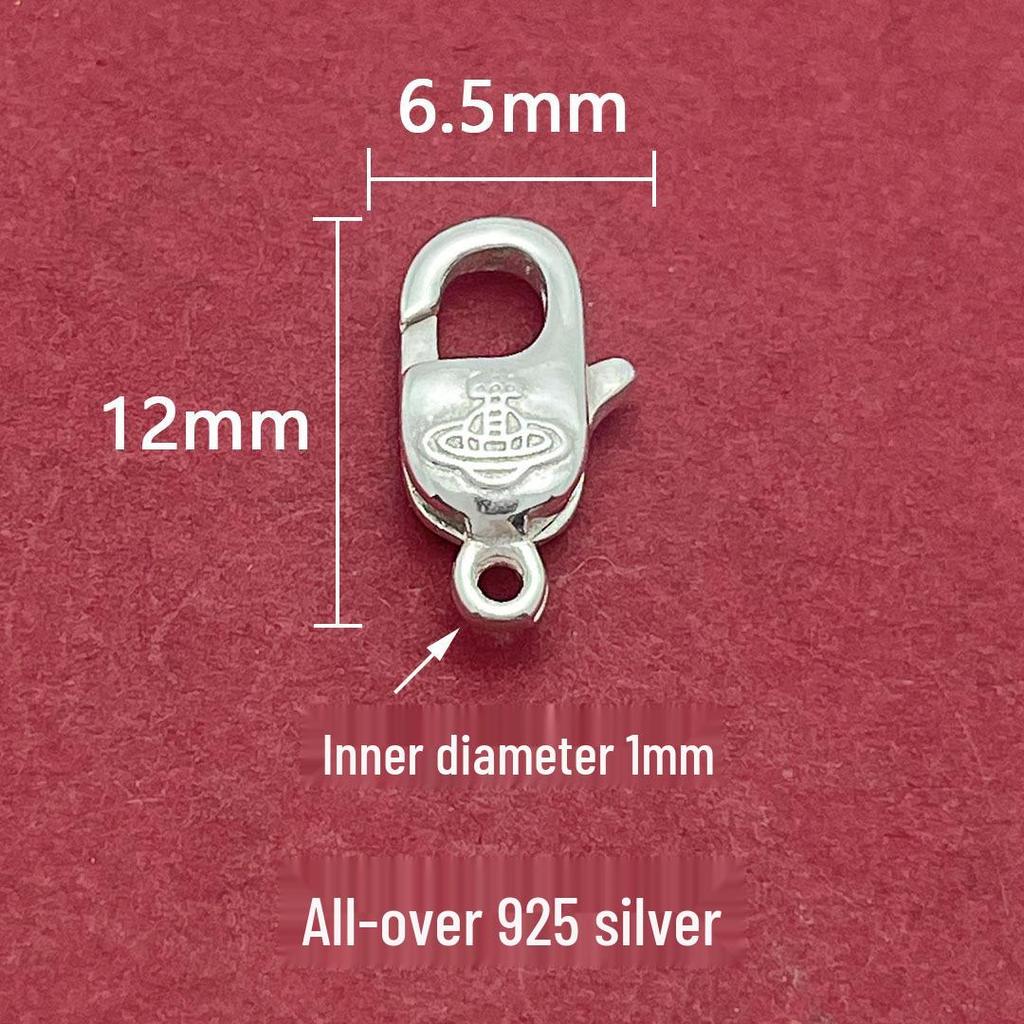 Замок-карабин из стерлингового серебра 925 пробы, соединитель для ожерелья и браслета