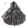 High-Quality Cotton Linen Gauze Scarf: Breathable, Encrypted Sunscreen, Four-Circle Fringe Shawl, Women's Malay Head Scarf