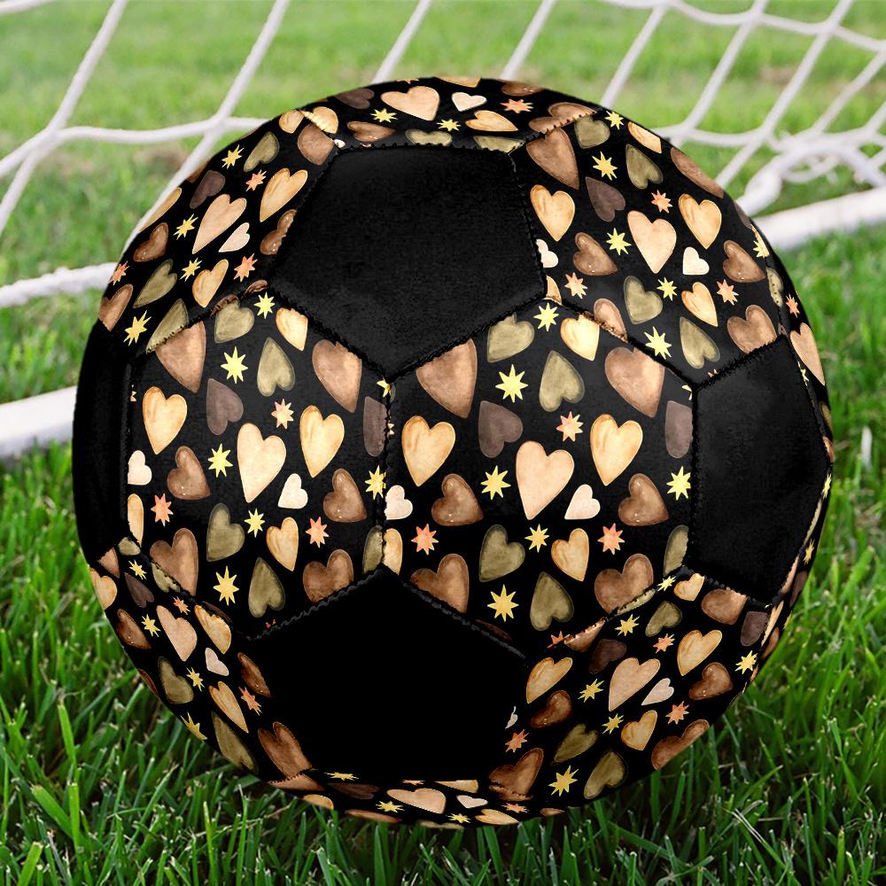 1PC Heart Star Soccer Ball Size 5 Football Machine Sewn Indoor/Outdoor Universal Football Gift W5