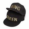 Унисекс Шляпы Хип-хоп с Золотой Вышивкой KING QUEEN Весна Осень Уличные Регулируемые Повседневные Бейсболки Кепка от Солнца