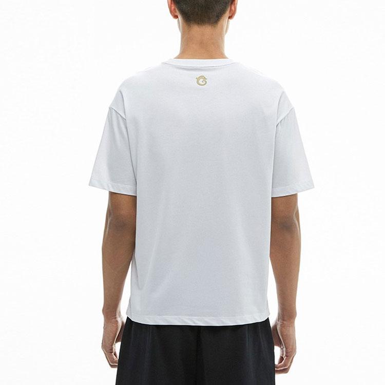 ANTA T Shirts Men's White Crew Neck Moderate Straight Fit 172130106-1