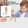 Деревянная подставка для бейсбольных мячей с 3 мини-бейсбольными битами и 1 кольцом