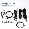 0.3m 0.1m 1.5m 18awg 7A DC 2pin Male Female Power Supply Connector Cable Wire 5.5x2.1mm Copper Cord Adapter Socket For LED Strip
