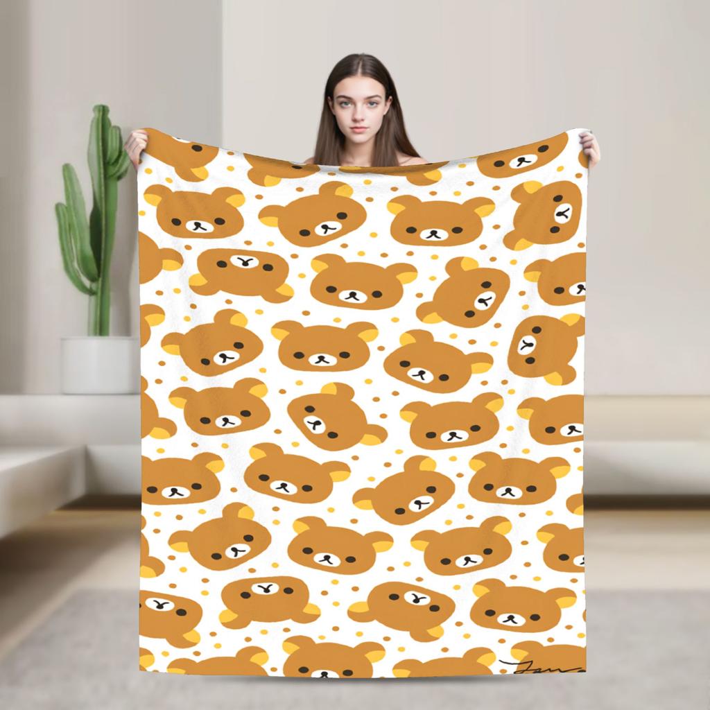 R-RilakkumaS Super Soft Blankets Girls Boys Plush Throw Blanket Novelty Living Room Flannel Bedspread Sofa Bed Cover