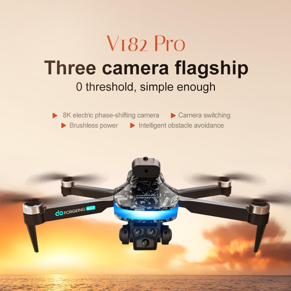 Новый LYZRC UAV V182 Бесщеточный ESC Двойная камера Квадрокоптер Бесщеточный Аэрофотосъемка Обход препятствий Пульт Дистанционного Управления Игрушка Оптическое Позиционирование Потока