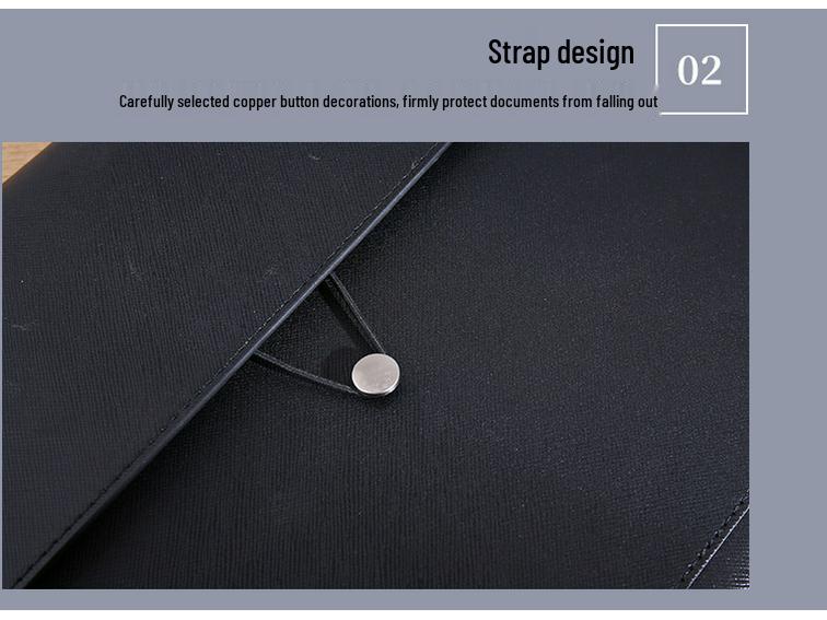 A4 Imitation Leather Business File Bag - Large Capacity Briefcase with Customizable Enterprise Logo