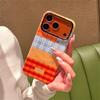 Korean Plaid Pattern Stripes Magnetic Phone Case For iPhone 17 Pro 16 15 14 Pro Max Cover with Cute Button Stand Hard Cases Fund