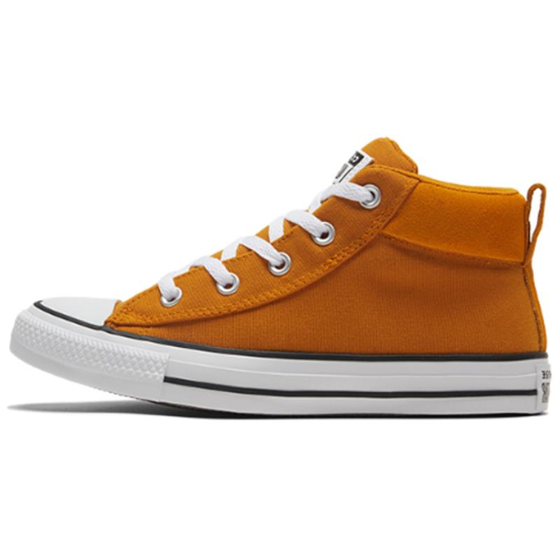 Converse Кеды унисекс Chuck Taylor All Star с круглым носком, на шнуровке, высокие, из парусины, тыквенно-желтого цвета