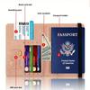 1Pc Multi Functional Passport Case,Multi-card Passport Holder Wallet,Can Put SIM Card ID Card Outdoor Essential Fashion Wallet