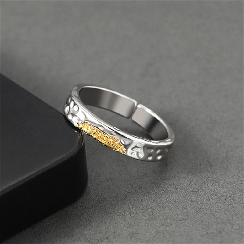 Винтажное золотое кольцо с нерегулярным рисунком ямы, мужские ювелирные изделия, модное индивидуальное мужское одиночное кольцо, серебро 925 пробы, аксессуары для мальчиков